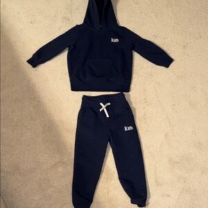 Kith Kids Navy Hoodie and Jogger Set